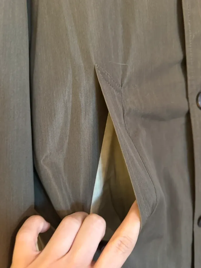 Trench vintage en très bon état marron / kaki taille L-XL  Tergal - photo numéro 4
