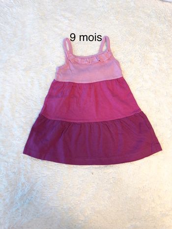 Robe différents roses coton été 9m