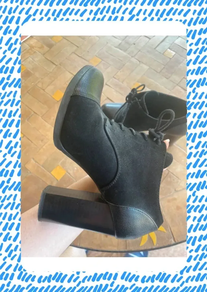 Bottines à talons noir MyB chaussea 39 40 - photo numéro 4