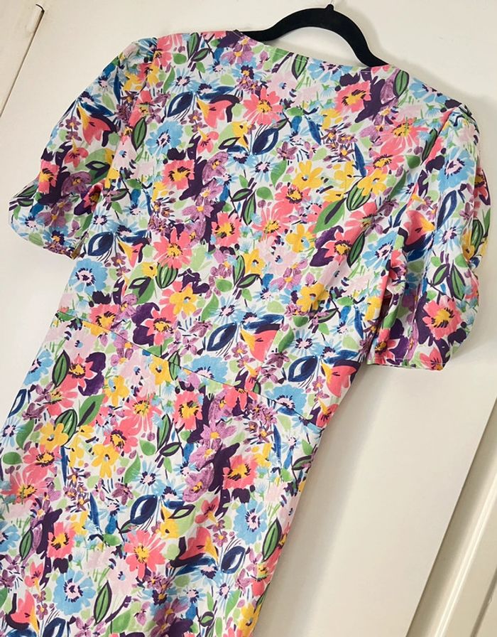 Robe asymétrique imprimée fleurs Taille L - photo numéro 5