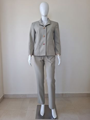 ensemble pantalon et veste gris doublée Taille 36 fluide Promod Neuf Bouton de rechange