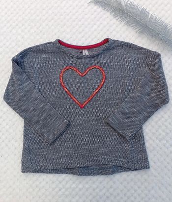 🔸Haut Gris Manches Longues Coeur - 3 ans Orchestra🔸