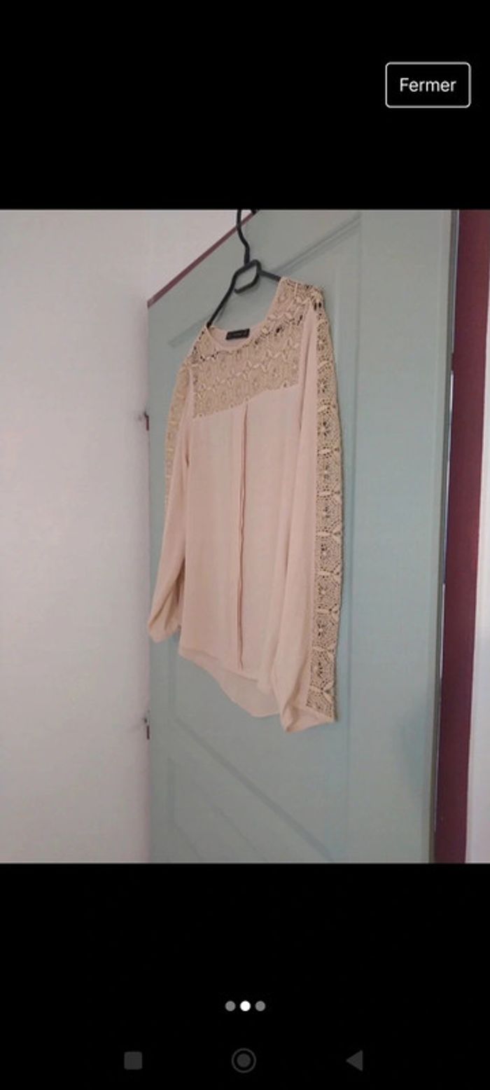 Blouse Zara ajourée Trafaluc - photo numéro 2