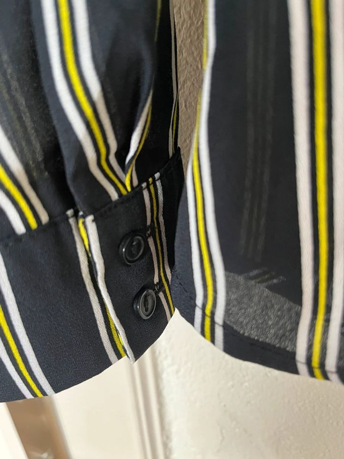 Chemise chemisier neuf manches longues fluide rayée La Redoute – Taille 34/36 - photo numéro 3