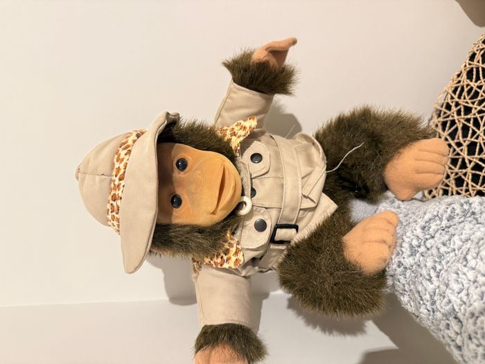marionnette à main vintage Hosung Safari Chimp de 1992, singe en peluche corps entier - photo numéro 5