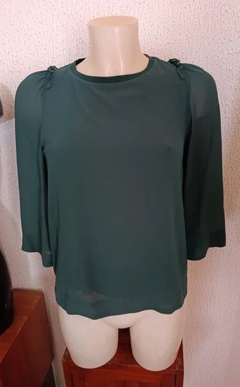 blouse mango verte