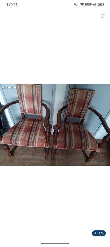 Lot  fauteuil ancien