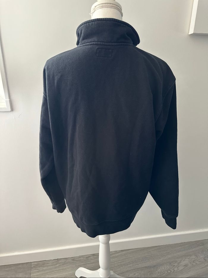 Sweatshirt demi zip noir et bleu Obey TS - photo numéro 7