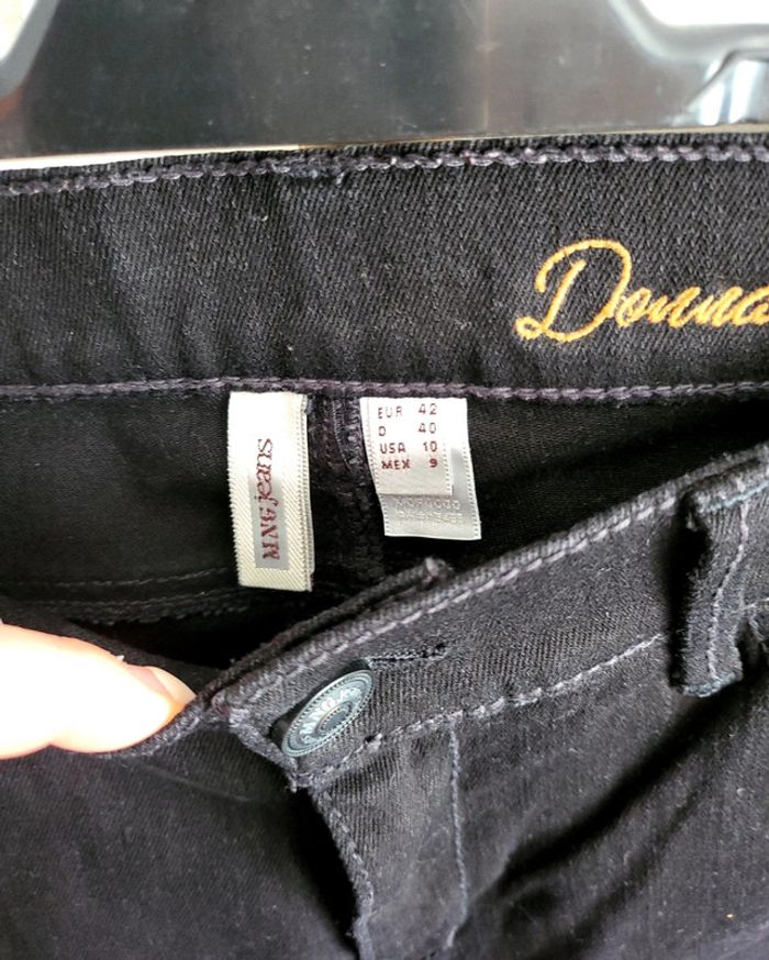 Jeans noir mango taille 42 coupe droite tendance - photo numéro 4