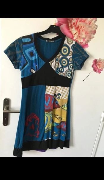 Robe manche courte à motifs