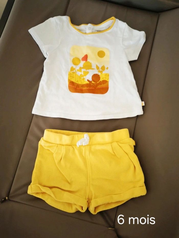 Ensemble t-shirt / short Obaibi 6 mois