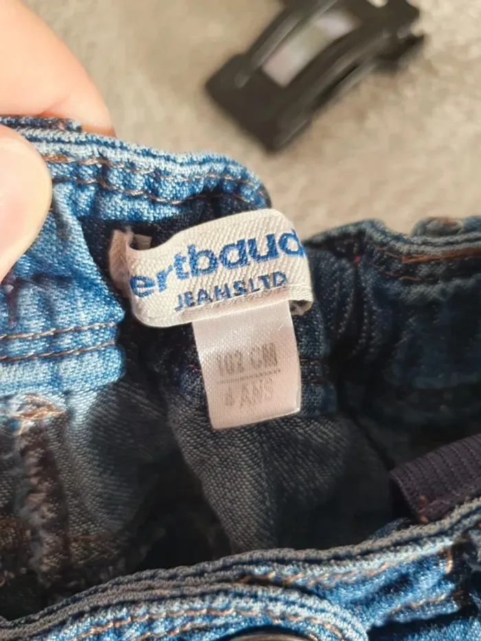 Pantacourt jeans vertbaudet enfant garçon taille 4 ans - photo numéro 4