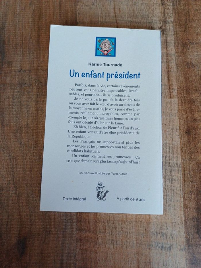Livre Un enfant président de Karine Tournade - photo numéro 2