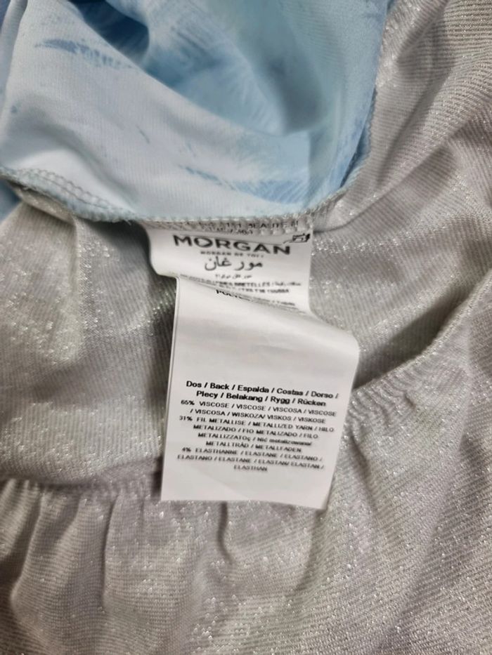Morgan blouse sans manches été bleu * taille XS * - photo numéro 7
