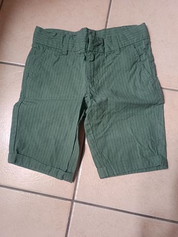 Bermuda vert rayé Tape à l'oeil 8 ans