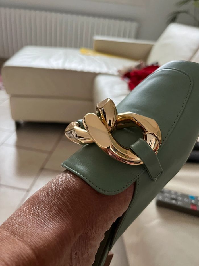 Prima donna collection sabots ou mules talon plat joli vert amende pointure 38 impec - photo numéro 16