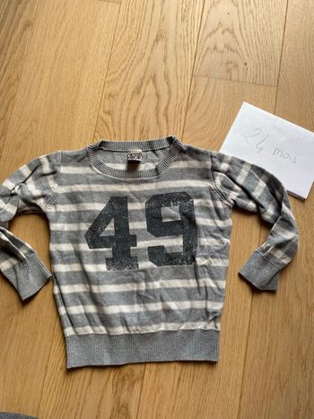 Pull rayé – Tape à l’œil – 24 mois