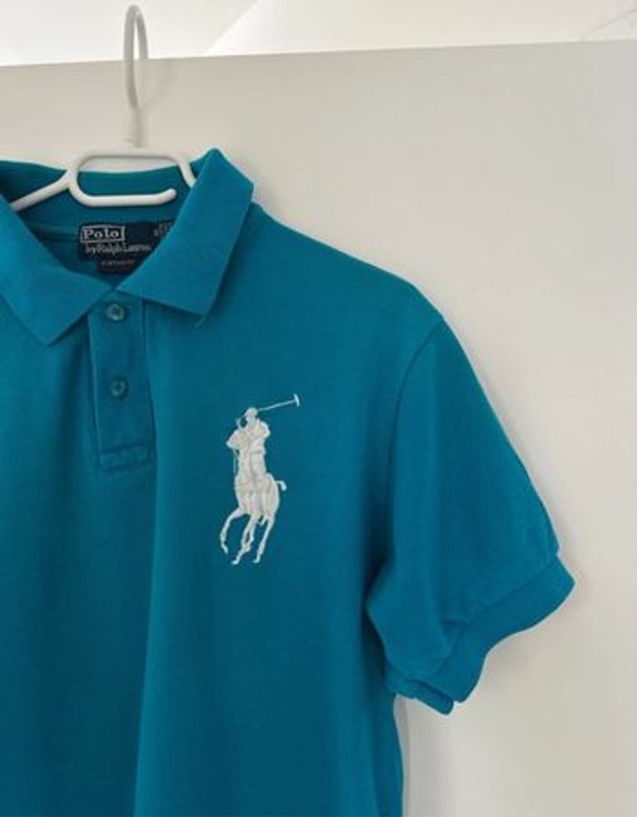 Polo Ralph Lauren Big Pony taille M turquoise - photo numéro 2