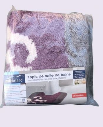 Lot de 2 tapis de salle de bains NEUF EMBALLÉS