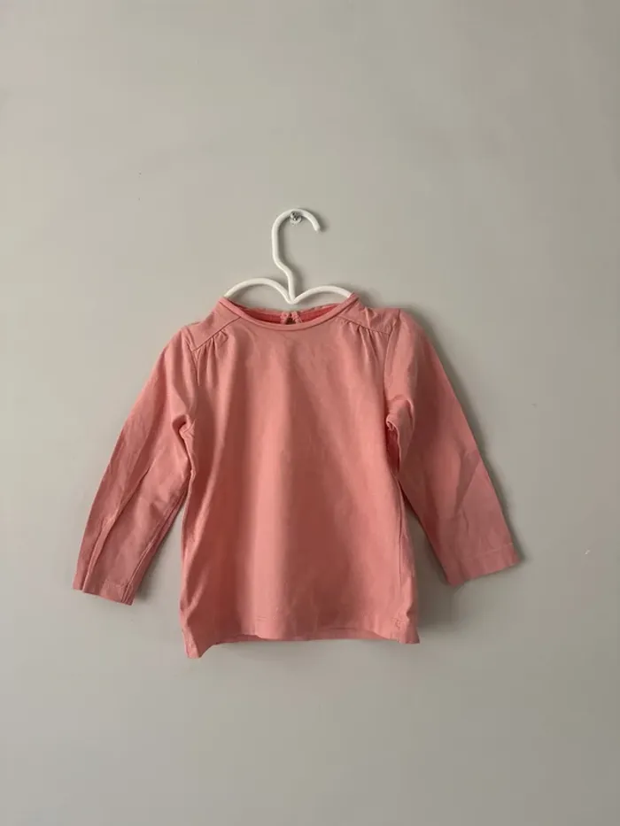 👚 t-shirt manche longue - bébé fille - 24 mois - 100% coton - kiabi- très bon état