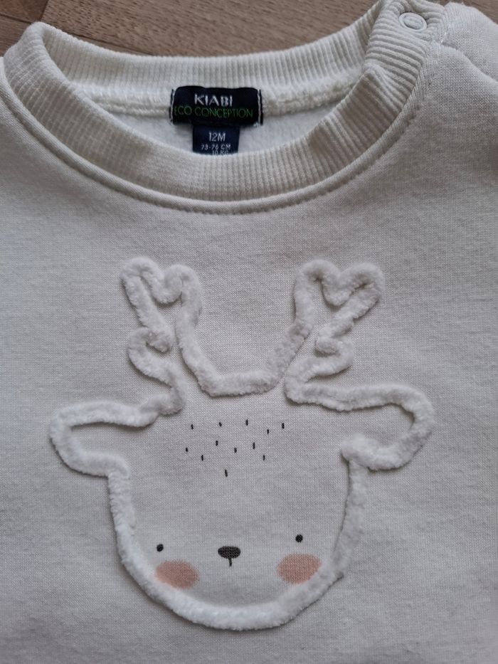 Sweat blanc bébé 12 mois - photo numéro 2