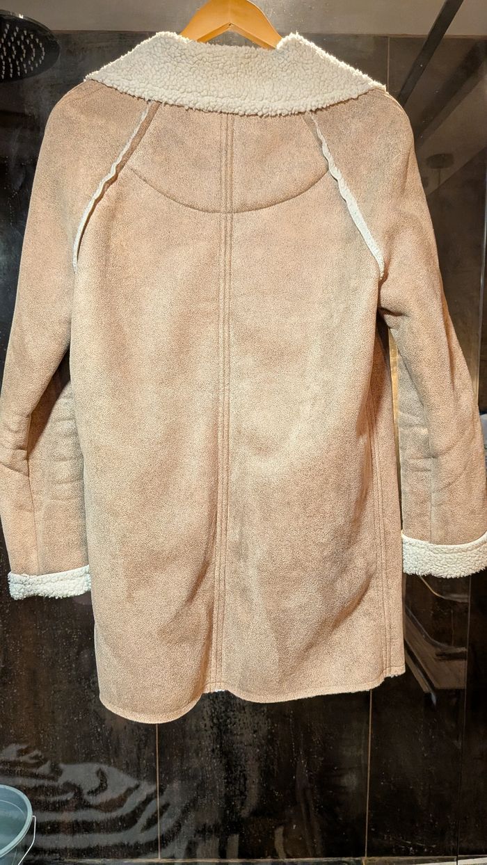 Manteau camel fourrure beige - photo numéro 3