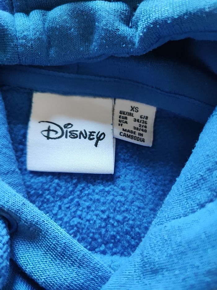 Sweat à capuche Stitch xs bleu - photo numéro 2