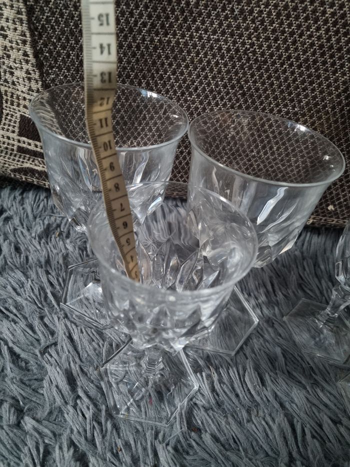 Ensemble de verres à pieds 6 pièces Cristal sculpté - photo numéro 8