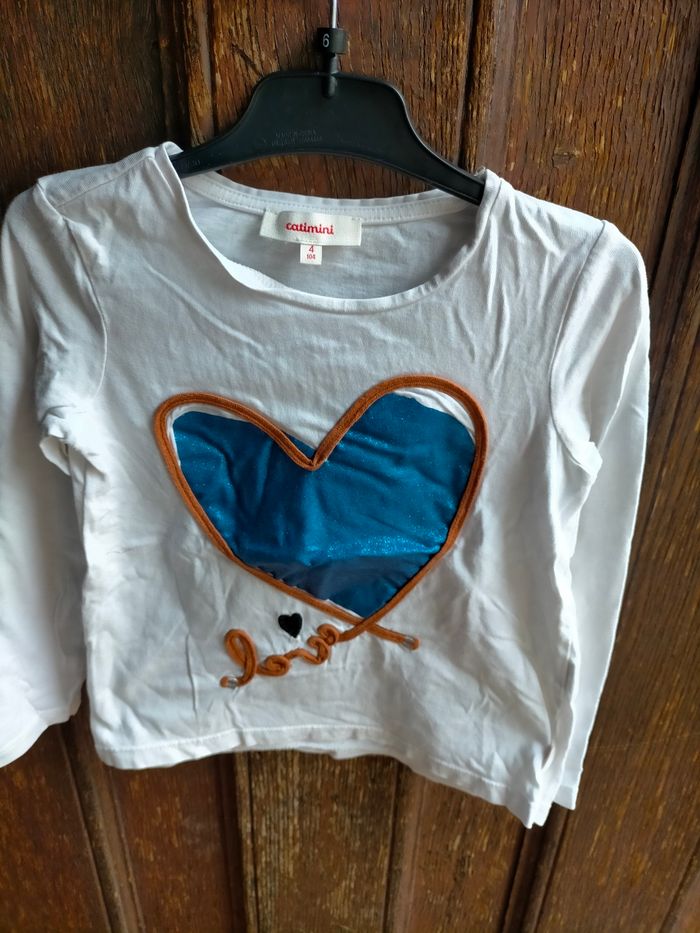 Ravissant tee shirt Catimini 4 ans