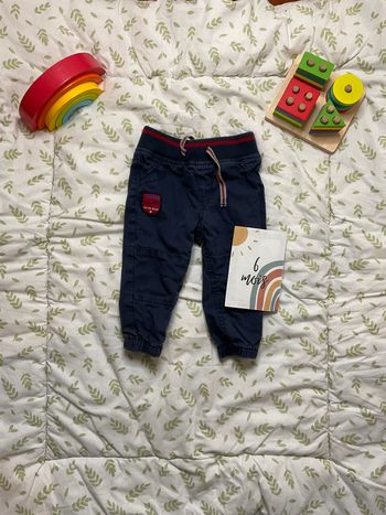 pantalon bleu marine lien de serrage 6 mois creeks resserré dans la bas