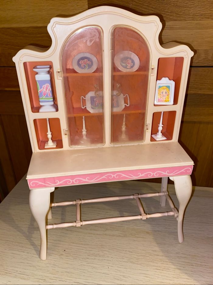 Barbie Mattel poupée 1984 salle manger luxe fashion dining room set vaisselle mobilier - photo numéro 2