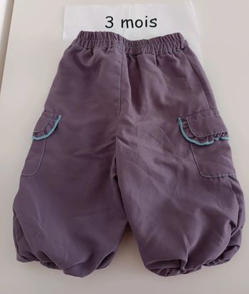 Pantalon violet 3 mois