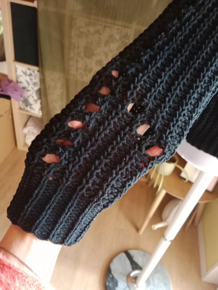 Pull grosse maille ajourée - photo numéro 3
