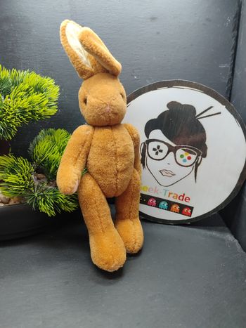 peluche lapin articulé marron anna club plush bonlon beige marron Noir rose 3754