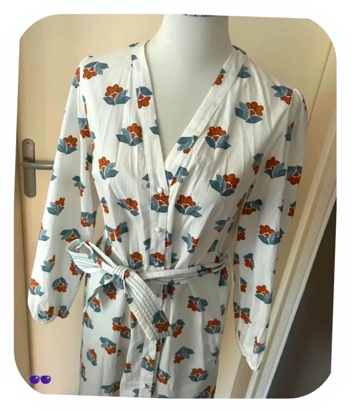 Zara robe blonde/femme, taille M/38 manches longues - photo numéro 2