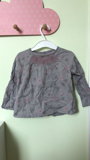 Blouse grise argentée
