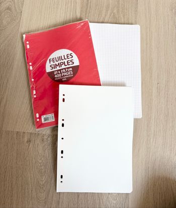 Lot feuilles simples