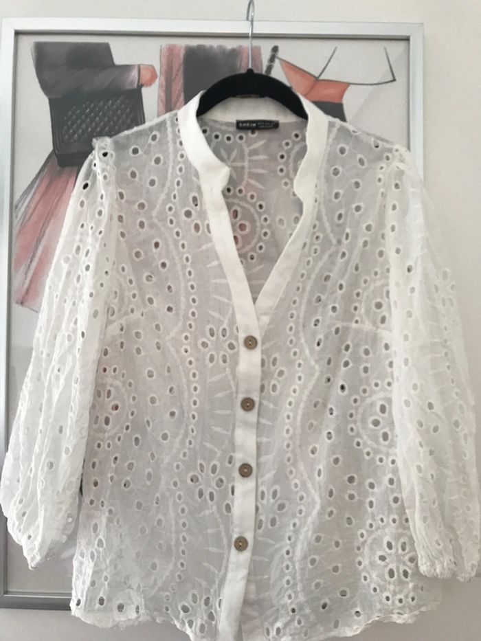 Blouse Shein broderies anglaises M - photo numéro 5