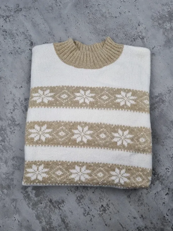Pull motifs flocons Tommy Hilfiger – Taille XS Femme (mesures en photos) - photo numéro 2