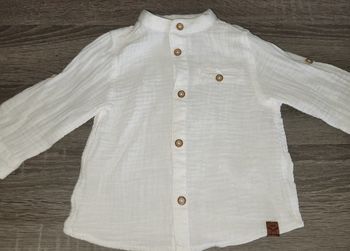 Chemise creeks  manches manches en lin taille 9 mois