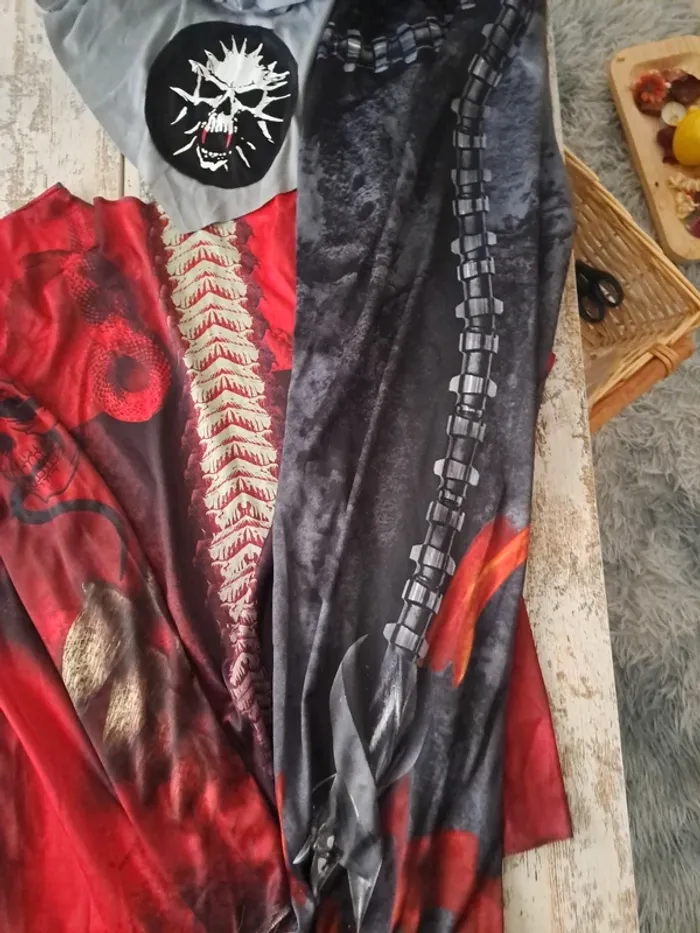 D 4 pieces éguisement vaudou Squelette robot - photo numéro 4