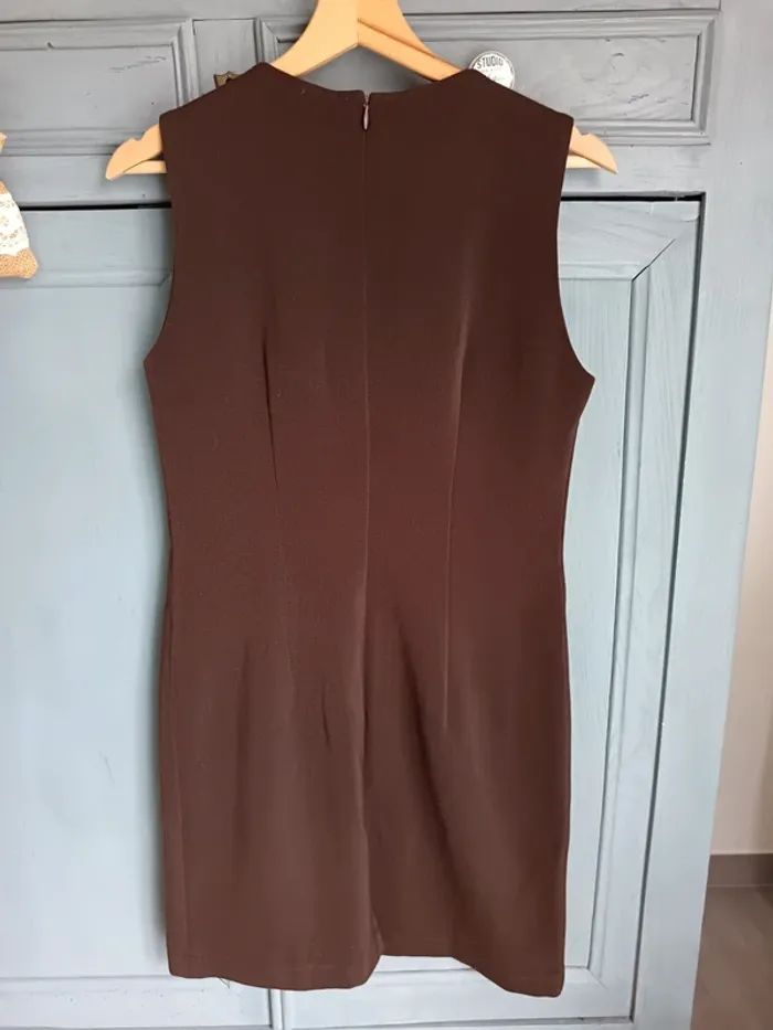 Robe tara jarmon chocolat - photo numéro 3