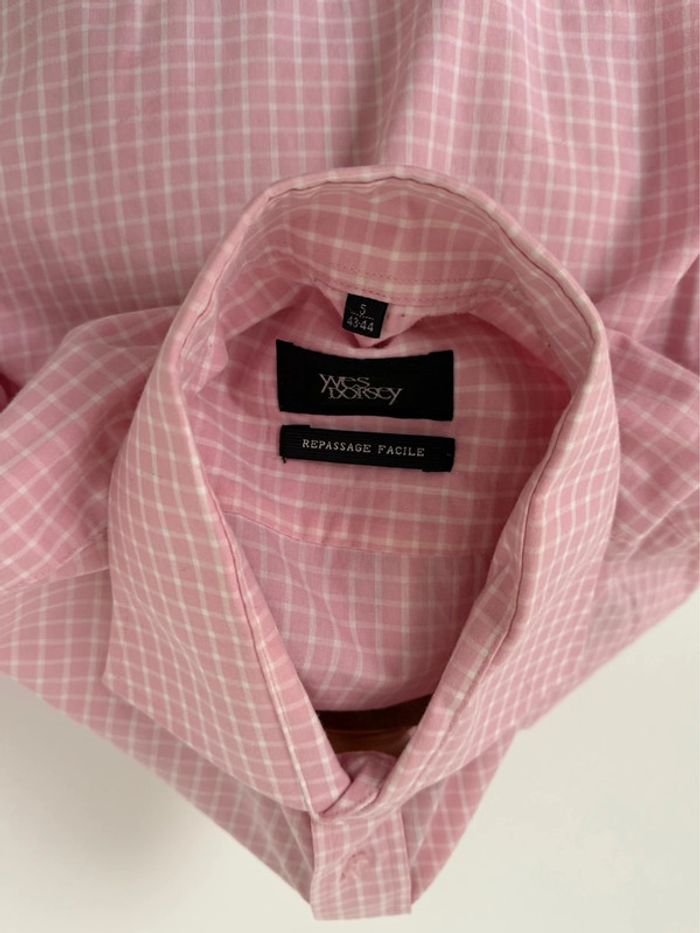 Chemise camisa blanc rose blouse fluide Camicia Overhemd folder Blusa Camicetta homme hombre - photo numéro 5