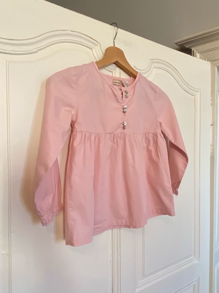 Blouse froncée rose taille 6 ans - photo numéro 3