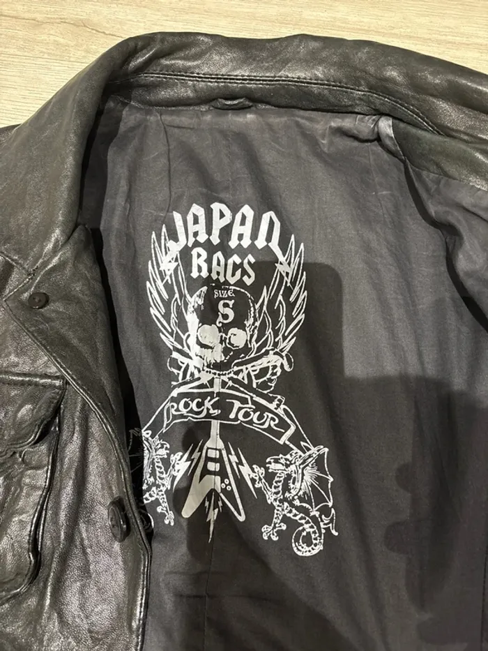 Veste cuir homme Japon rags S - photo numéro 4