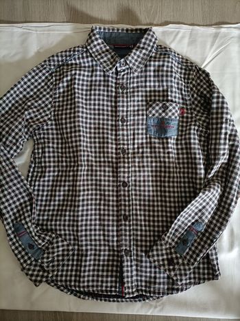 Chemise à petits carreaux manches longues 10 ans