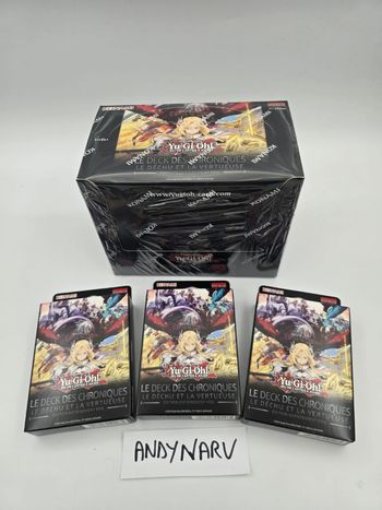 Yu-Gi-Oh !- lot de 3 deck des chroniques - le déchu et la vertueuse FR