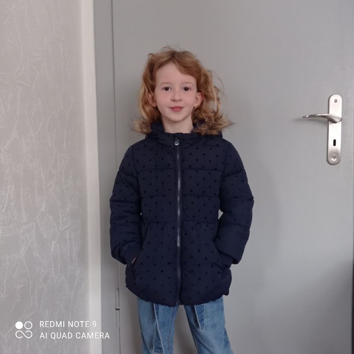 Doudoune marine à pois 6ans - photo numéro 3