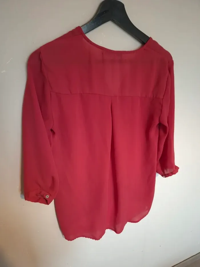Blouse rouge Pull &Bear taille S - photo numéro 2