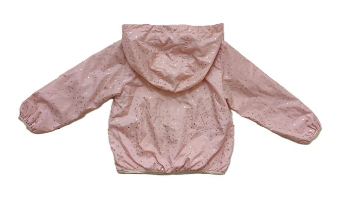 Coupe vent rose et pastilles scintillantes à capuche. Veste légère. In Extenso. Taille 5 ans - photo numéro 7